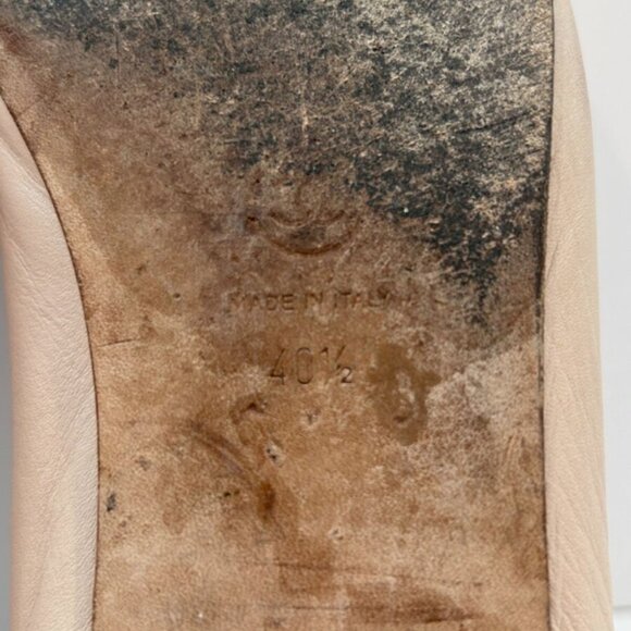 Chanel Beige Leather CC Ballet Flats - Picture 6 of 7